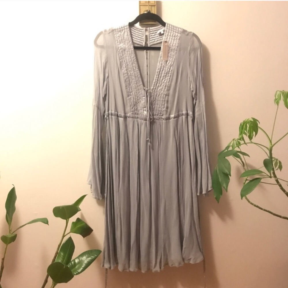 New Anthropologie Long Sleeve Winter Party Dress
